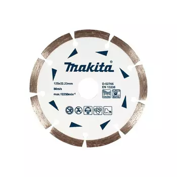Диск алмазный сегментированный Makita "Эконом" по бетону/мрамору 125*22,23*7мм D-52766