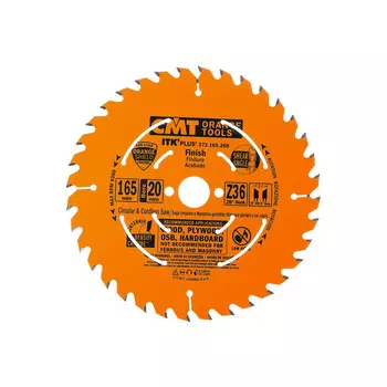 Диск пильный по дереву и фанере CMT 165*20 +15.87 *1,7/1,1 20" 10" ATB + 8 Shear Z=36 272.165.36H