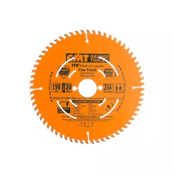 Диск пильный по древесине, фанере и шпону CMT 190*30*1,7/1,1 15°; 10° ATB +8° SHEAR Z=64 273.190.64M