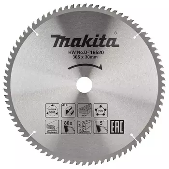 Диск пильный по алюминию Makita 305*30/15.88*3/2.2*80T D-16520