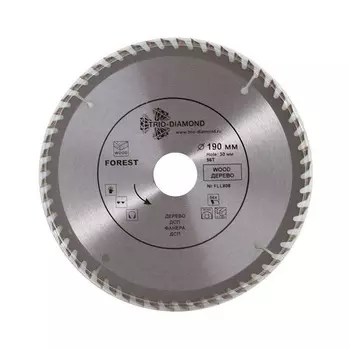 Диск пильный по дереву Trio Diamond 190*56T/30-20мм FLL808