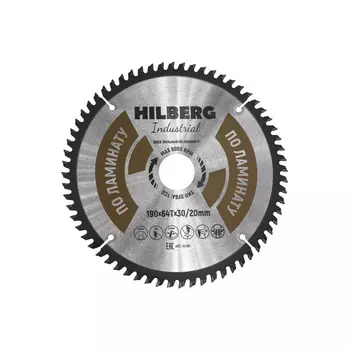 Диск пильный по ламинату Hilberg 190*30/20*64T HL190