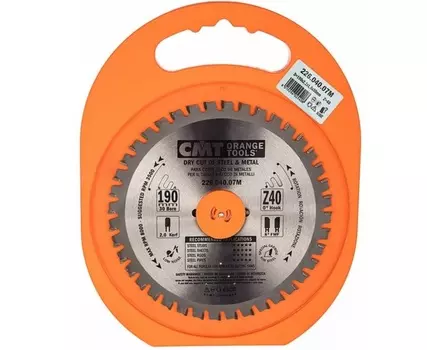Диск пильный по стали CMT 190*30*2,0/1,6 0° FWF Z=40 226.040.07M