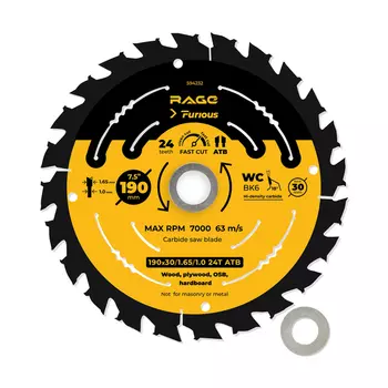 Диск пильный Rage by Vira Fast cut 190*30/20/16*24T 594232