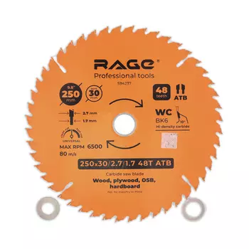 Диск пильный Rage by Vira Universal 250*30/20/16*48T 594237