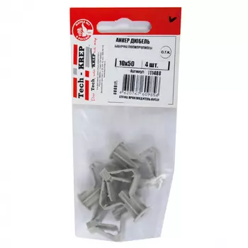 Дюбель анкер Бабочка полипропилен 10х50 4 шт - пакет Tech-Krep 111488