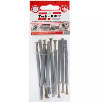 Дюбель-гвоздь 6х80 пот. манжета полипропилен 10 шт - пакет Tech-Krep 103903