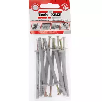 Дюбель-гвоздь 8х80 пот. манжета полипропилен 10 шт - пакет Tech-Krep 103905
