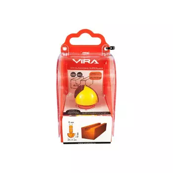 Фреза пазовая галтельная Vira 25,4*16мм R12,7мм хв.8мм L553342