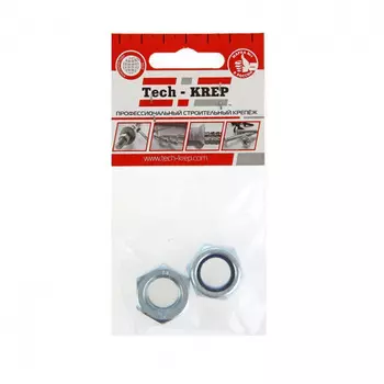 Гайка DIN985 самоконтрящаяся оцинк. М16 2 шт - пакет Tech-Krep 112254