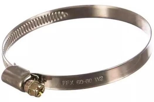 Хомут червячный Fortisflex нерж. сталь PL-9 60-80 /W2 68968