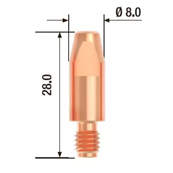 Контактный наконечник Fubag M6*28мм ECU D=0,8мм FB.CTM6.28-08