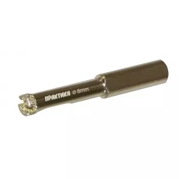 Коронка алмазная Практика "Профи" по керамограниту/керамике 8х65мм 917-514