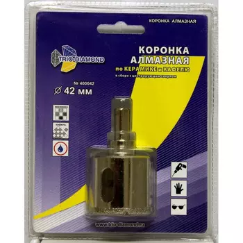 Коронка алмазная Trio Diamond 42мм по керамике/кафелю 400042