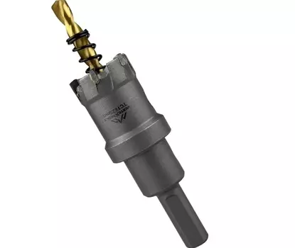 Коронка твердосплавная по металлу Vertextools 25мм с центрирующим сверлом 1819-25