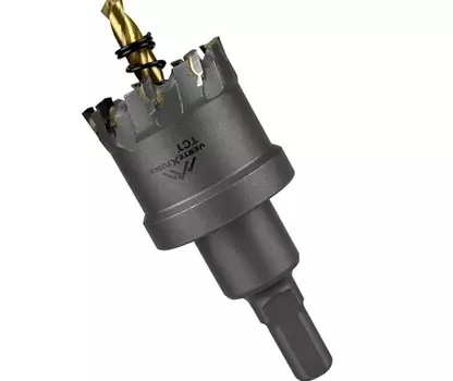 Коронка твердосплавная по металлу Vertextools 70мм с центрирующим сверлом 1819-70