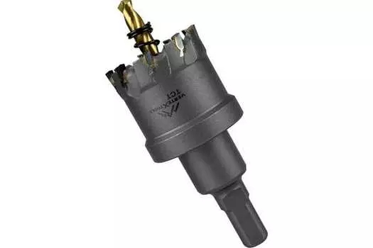 Коронка твердосплавная по металлу Vertextools 73мм с центрирующим сверлом 1819-73