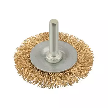 Корщетка латунированная для дрели MOS 50мм чашка 38486M
