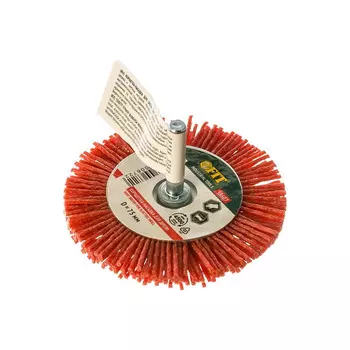 Корщетка нейлоновая FIT для дрели 75мм колесо 38607