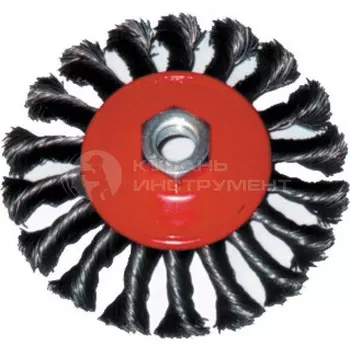 Корщетка стальная витая FIT 100мм M14 колесо с наклоном 39114