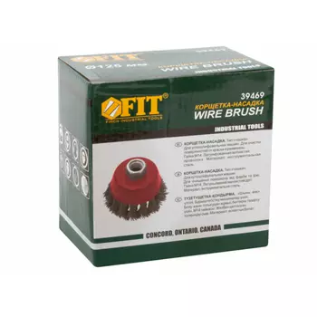 Корщетка стальная витая FIT 125мм M14 чашка 39469