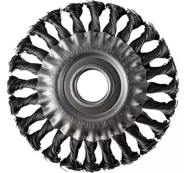 Корщетка витая D125мм проволока 0,5мм колесо КРЩ-Д