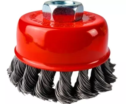 Корщетка витая D75мм проволока 0,5мм чашка КРЩ-Ч