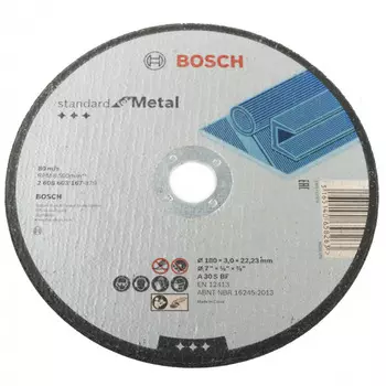 Круг отрезной по металлу Bosch Standard 180*3,0*22,2мм CHI 2608603167