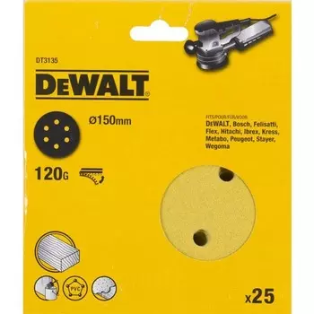 Круг шлифовальный DeWalt 150мм 120G DT3135-QZ