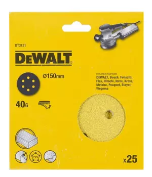 Круг шлифовальный DeWalt 150мм P40 DT3131-QZ
