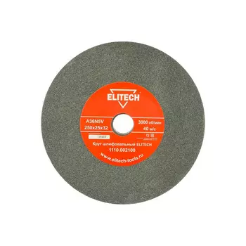 Круг шлифовальный Elitech 250*25*32мм A36N5V серый 1110.002100