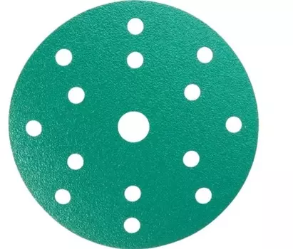 Круг шлифовальный на плёночной основе ABRAFORCE Green Film 15 отв. 150мм Р500 уп.5шт 181334