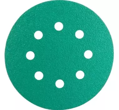 Круг шлифовальный на плёночной основе ABRAFORCE Green Film 8 отв. 125мм Р1200 уп.5шт 181303