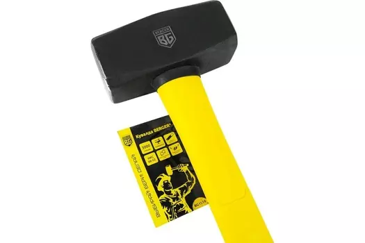 Кувалда Berger кованая 3кг фиберглассовая рукоять BG1519