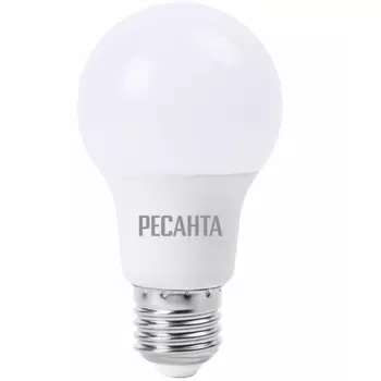 Лампочка светодиодная Ресанта LL-R-A60-7W-230-4K-E27 груша, 7Вт, нейтр., Е27 76/1/12