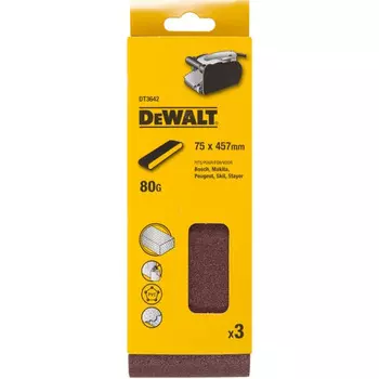 Лента шлифовальная DeWalt 75*457 80G DT3642-QZ