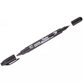 Маркер Luxor перманентный двухсторонний черный 0,7-1мм 3011