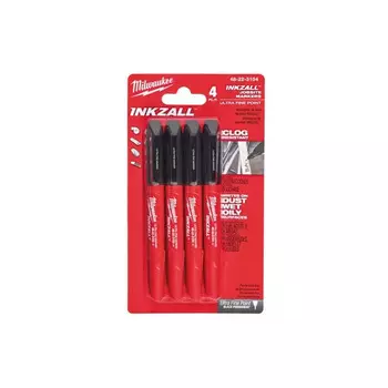 Маркер Milwaukee Inkzall ультра-тонкий 4шт 48223154