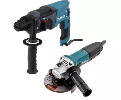 Набор электроинструмента Makita DK0120 (Перфоратор HR2470; УШМ GA5030)