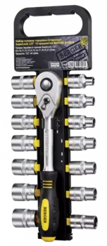 Набор головок с трещоткой Berger 1/2" SuperLock 15 предметов BG2035