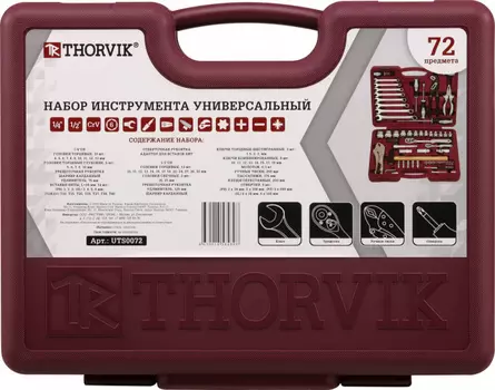 Набор инструмента Thorvik 72 пр. 1/4" 1/2"DR UTS0072 052059