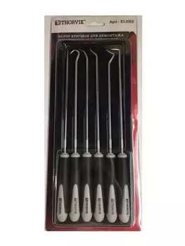 Набор крючков Thorvik для демонтажа уплотнительных элементов, 6 пред. ELHK6 53881