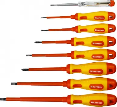 Набор отверток диэлектрических Kraftool Х-Drive 8шт 250088-H8