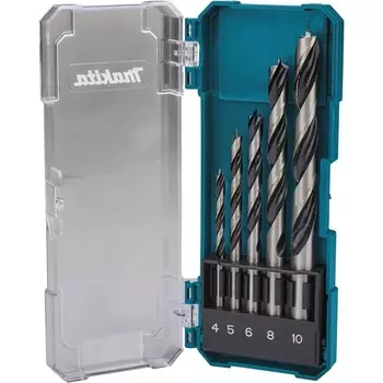 Набор сверл по дереву Makita 5шт 4,5,6,8,10мм D-72861