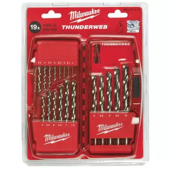 Набор сверл по металлу Milwaukee 19шт HSS-G Thunderweb 4932352374