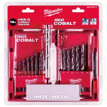 Набор сверл по металлу Milwaukee 19шт HSS-G Co 4932352470