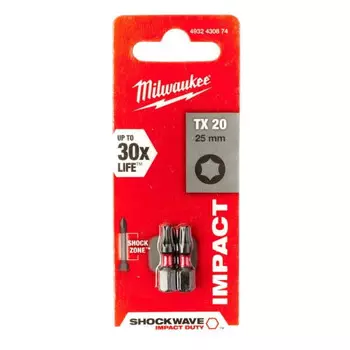 Насадка Milwaukee Shockwave TX20 25мм 2шт 4932430874