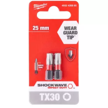 Насадка Milwaukee Shockwave TX30 25мм 2шт 4932430885