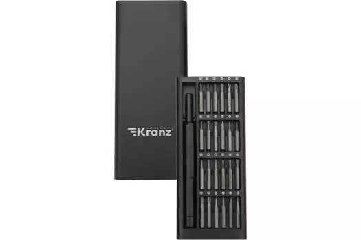 Отвертка наборная Kranz RA-03 для точных работ 25 предм KR-12-4753