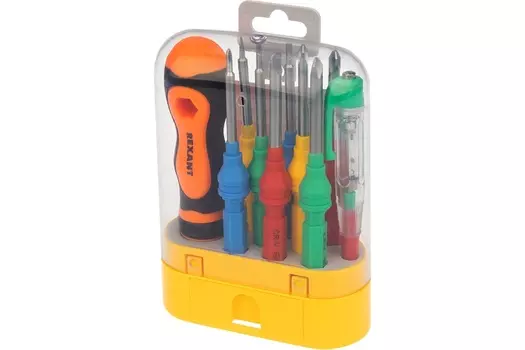 Отвертка наборная Rexant 10 предм 12-4777